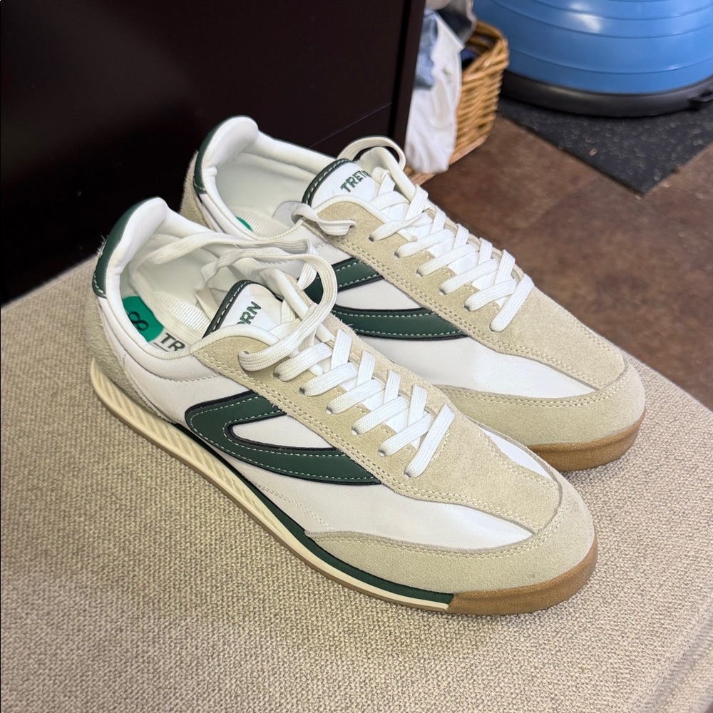 Tretorn White and Green Men's Sneakers